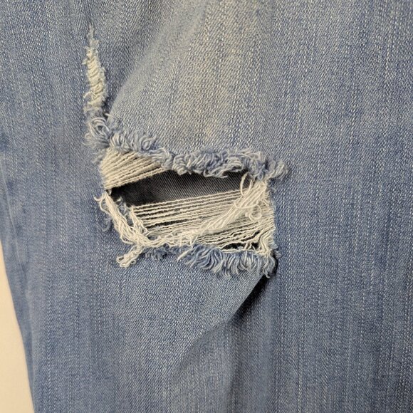 Torrid Bombshell Straight Leg Blue Jeans Distressed Womens Plus Size 24S Short - Picture 4 of 8